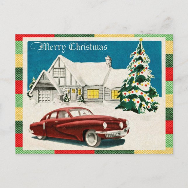Vintage God jul Vykort (Framsida)