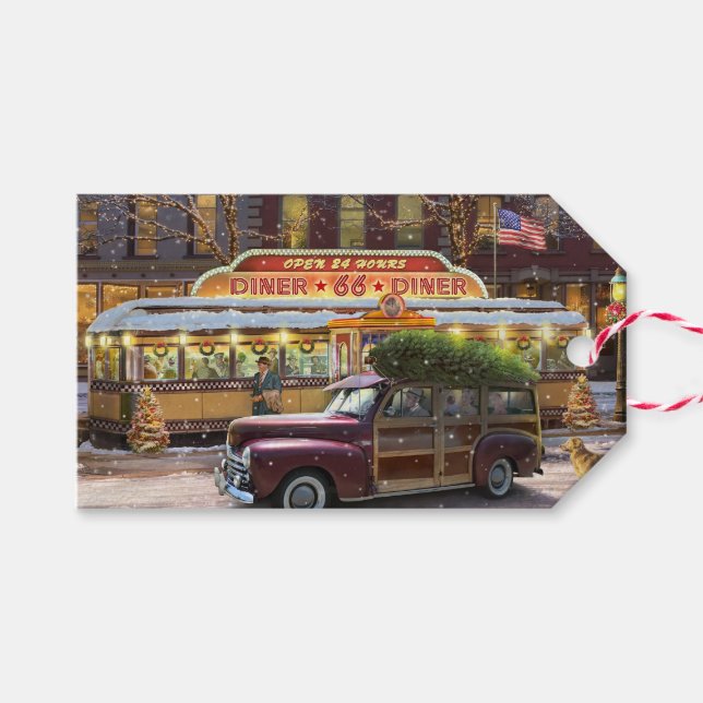 Vintage God Middag Presentetikett (Framsidan (Horizontal))