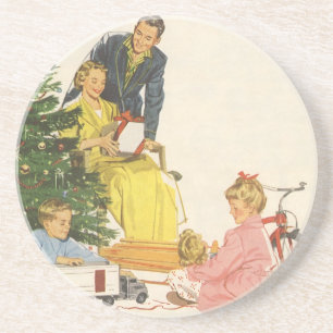 Vintage God morgon, Familjeöppning i Presenter Underlägg Sandsten