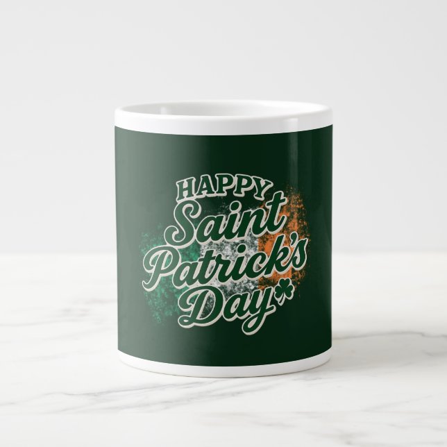 Vintage God S:t Patricks dag  Jumbo Mugg (Framsidan)