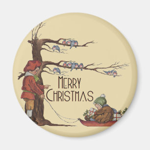 Vintage God Sleding Magnet