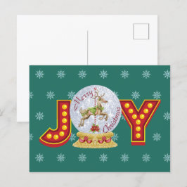 Vintage God snö, snöflingor Helg Vykort