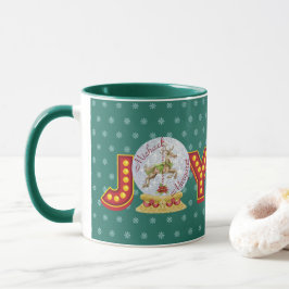 Vintage God snö, snöflingor Mugg