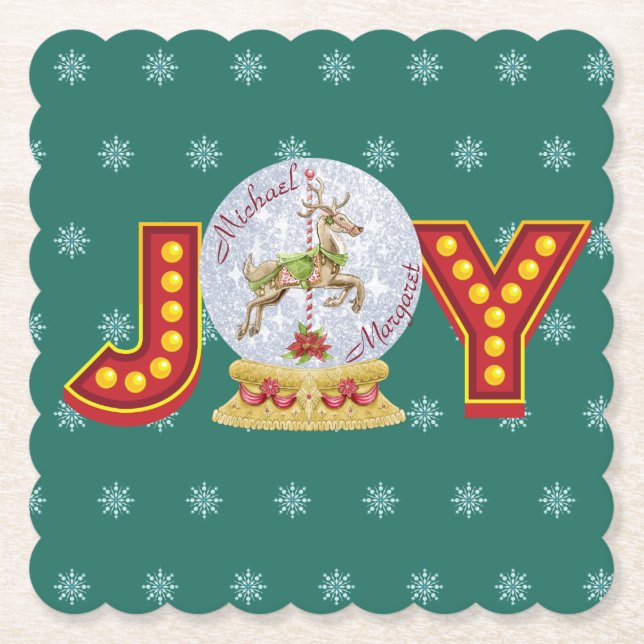 Vintage God snö, snöflingor Underlägg Papper (Framsida)