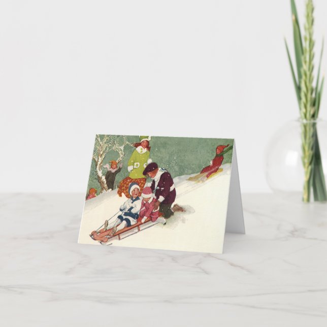 Vintage God Tack Helgkort (Framsida)