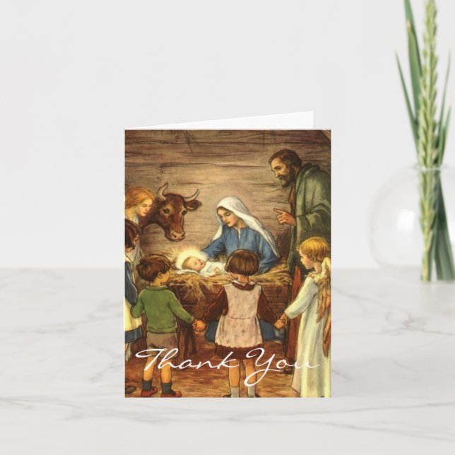 Vintage God Tack Helgkort (Framsida)