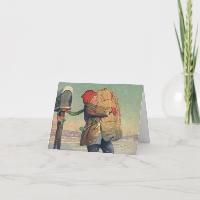 Vintage God Tack Helgkort (Framsida)