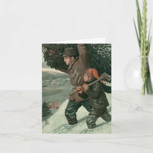 Vintage God Tack Helgkort (Framsida)