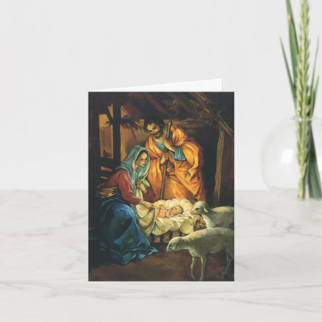 Vintage God Tack Helgkort (Framsida)