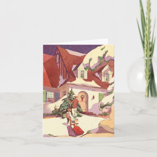 Vintage God Tack Kort (Framsida)