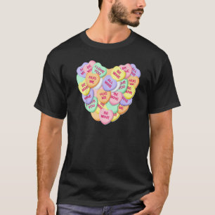 Vintage Godis Konversationshjärtan för Anti Valent T Shirt