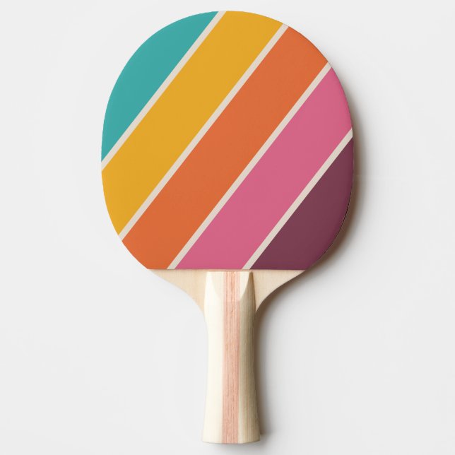 Vintage Godis Regnbåge Kraftigt Randigt Pingisracket (Framsidan)