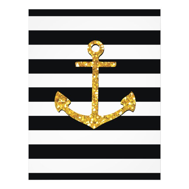 Vintage Golden Anchor Fototryck (Framsidan)