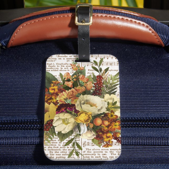 Vintage Golden Bouquet Bagagebricka (Framsida Insitu 2)