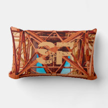 Vintage Golden Grind Bridge Lumbar Cushion