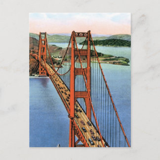 Vintage Golden Grind Bridge Vykort