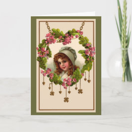 Vintage Golden Hearcks & Shamrocks - kort