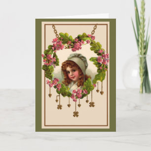 Vintage Golden Hearcks & Shamrocks - kort