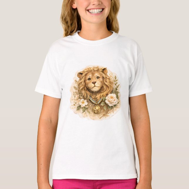Vintage Golden Lion Barntröja T Shirt (Framsida)