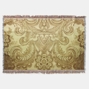 Vintage Golden Paisley Iranian Classic   Filt