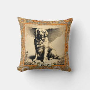 Vintage Golden Retriever Angel-Personlig Kudde