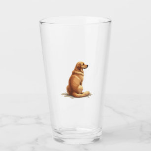 Vintage Golden Retriever Bakrevy Hundälskare Illus Glaskopp