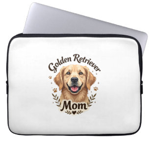 Vintage Golden Retriever Mamma Hundälskare Typogra Laptop Fodral
