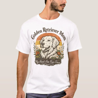 Vintage Golden Retriever Mamma Vildblomma Tröja