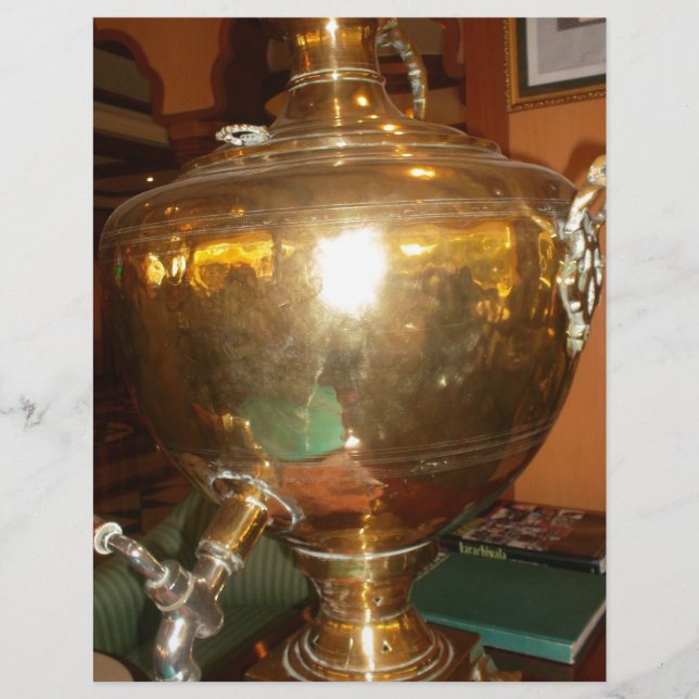 Vintage Golden Tea Pot Wall Art & Print (Framsida)