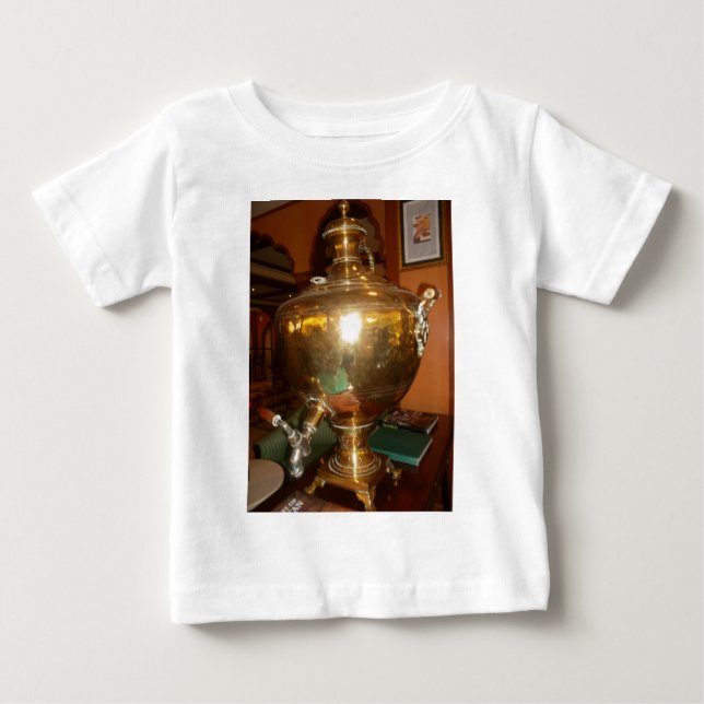 Vintage Golden Tea Pot Wall Art & Print Tröja (Framsida)