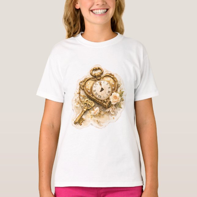 Vintage Golden Time Kids T-Shirt (Framsida)