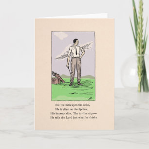 Vintage Golf Ditty Birthday Greetings-kort Kort