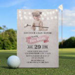 Vintage Golf Girl Sport Theme Baby Shower Inbjudningar<br><div class="desc">Vintage Golf Girl Sport Theme Baby Shower Rosa Gingham-inbjudningar.</div>