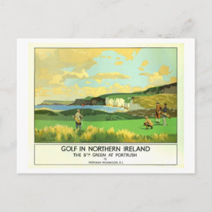 Vintage Golf i Nordirland Reseposter Vykort