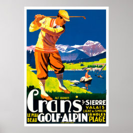 Vintage Golf i Schweiz Poster