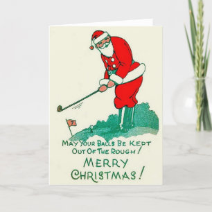 Vintage Golf-julkort Helgkort