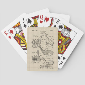 Vintage Golf Klubb Illustration Casinokort