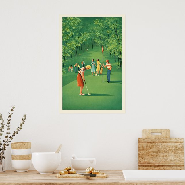 Vintage Golf - Konsttryck Poster (Kök)
