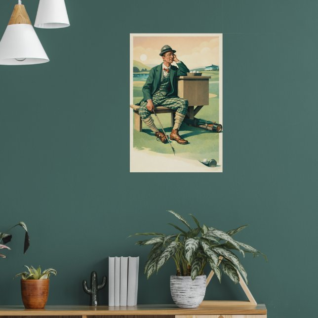 Vintage Golf - Konsttryck Poster (Vardagsrum 1)