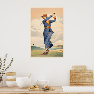 Vintage Golf - Konsttryck Poster