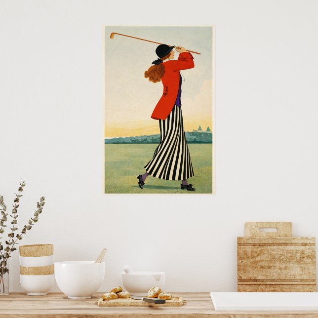 Vintage Golf - Konsttryck Poster (Kök)