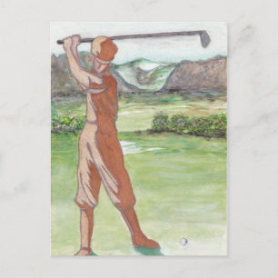 Vintage Golf-kort Vykort