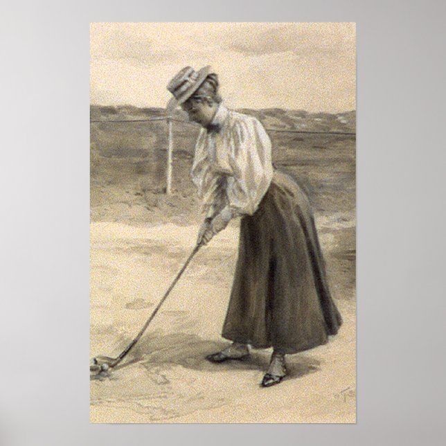 Vintage Golf Mode, 1890-talet Poster (Framsidan)