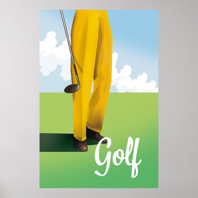 Vintage Golf-resa affisch (Framsidan)