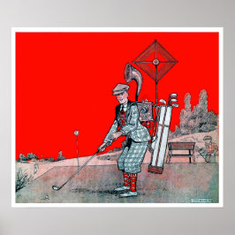 Vintage Golf-utskrift Poster