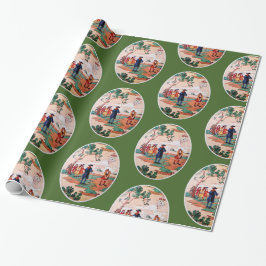 Vintage Golf Wrapping Papper Presentpapper