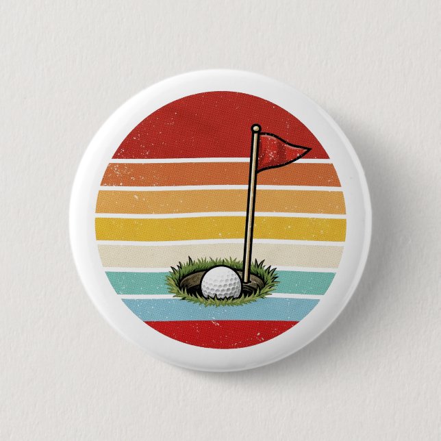 Vintage golfbolls hål knapp (Framsida)