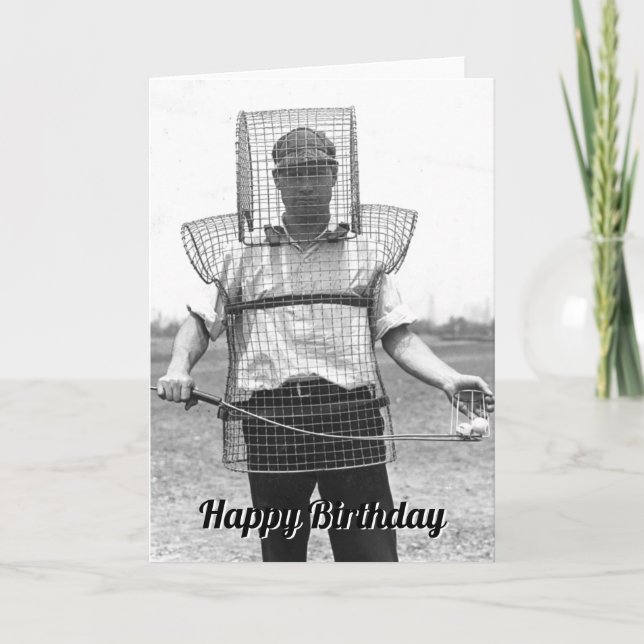 Vintage Golfer Birthday Card Helgkort (Framsida)