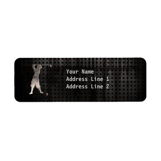 Vintage Golfer; Coola Returadress Etikett (Framsidan)