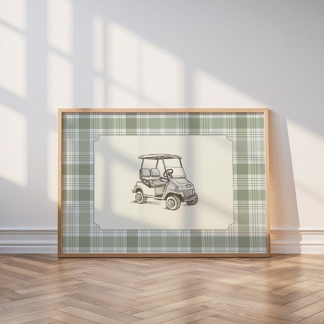 Vintage golftrolleväggkonst poster (Skapare uppladdad)